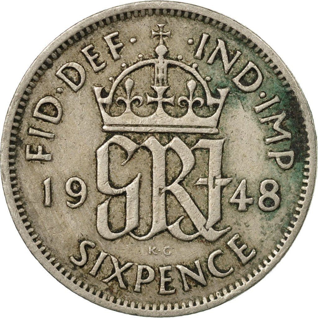 United Kingdom 6 Pence - George VI 2nd coinage | Coin KM862 1947 - 1948