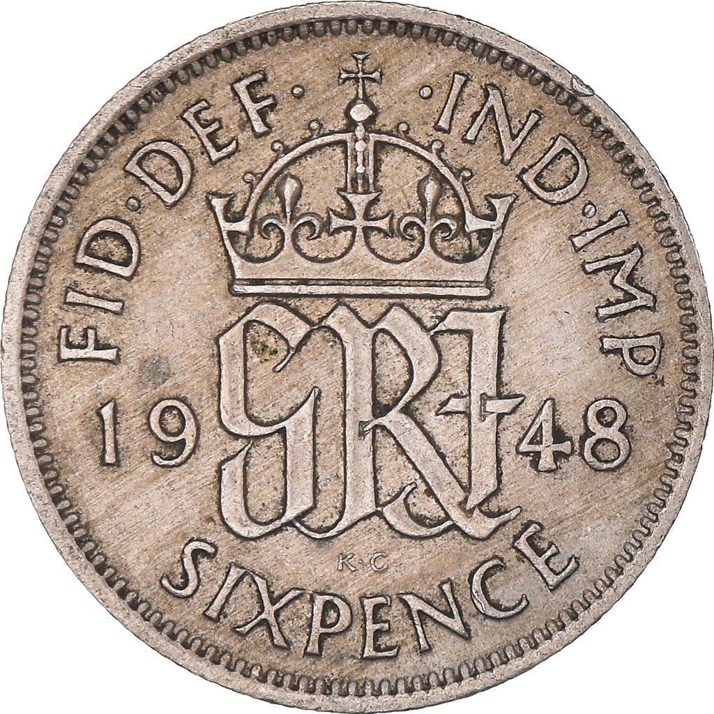 United Kingdom 6 Pence - George VI 2nd coinage | Coin KM862 1947 - 1948