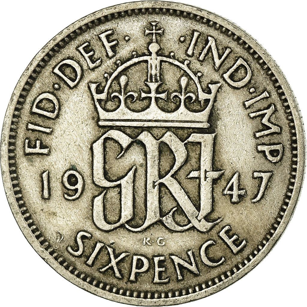 United Kingdom 6 Pence - George VI 2nd coinage | Coin KM862 1947 - 1948