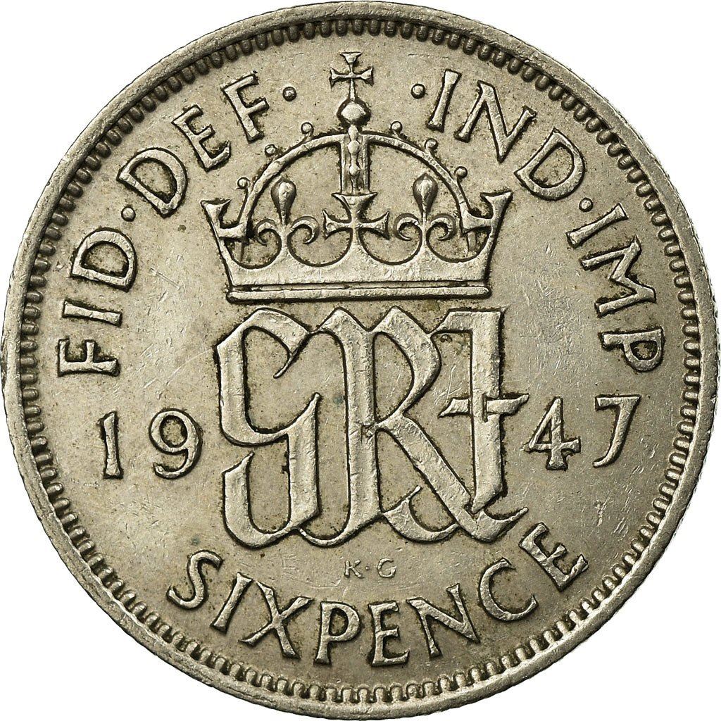 United Kingdom 6 Pence - George VI 2nd coinage | Coin KM862 1947 - 1948