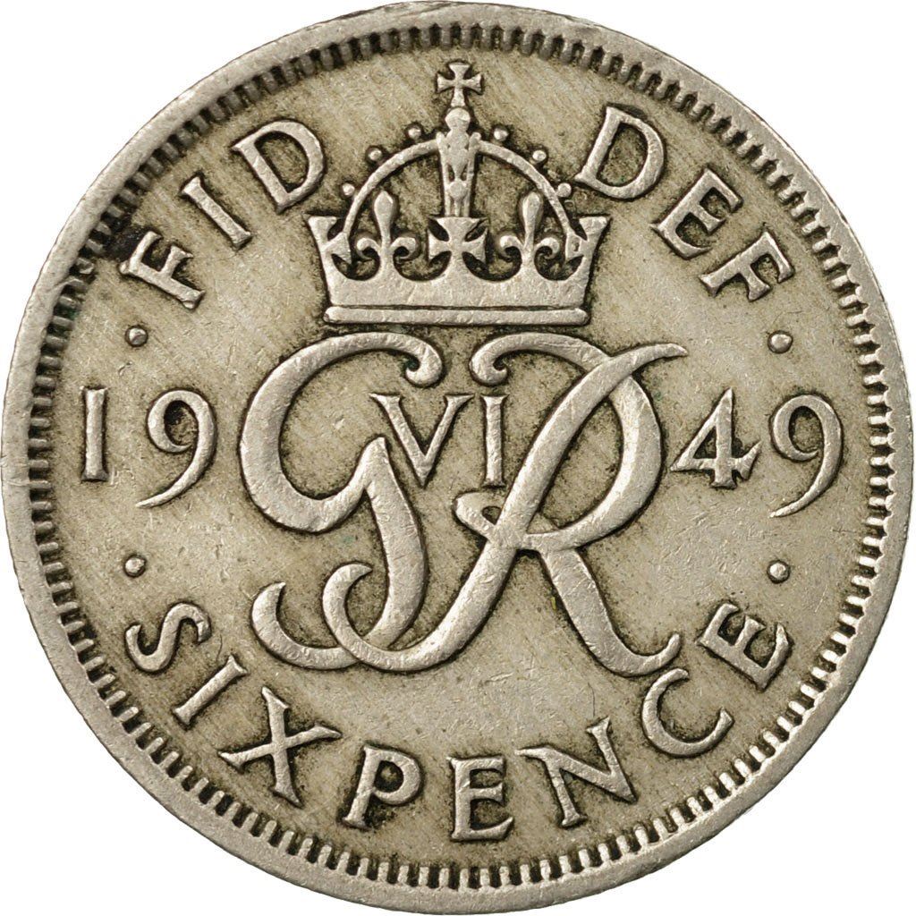 United Kingdom 6 Pence - George VI 3rd coinage | Coin KM875 1949 - 1952