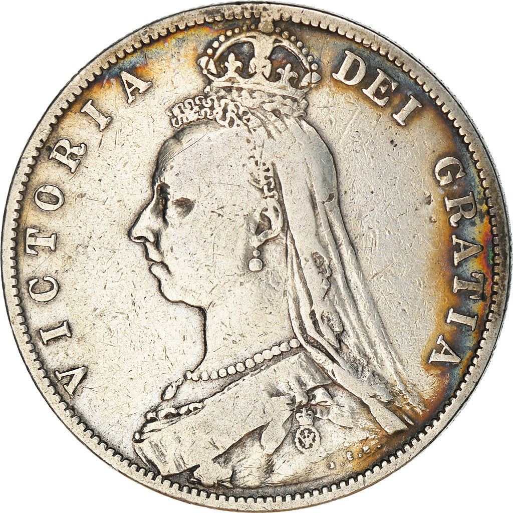 United Kingdom | British 1/2 Crown Coin | Silver | Queen Victoria | KM764 | 1887 - 1892