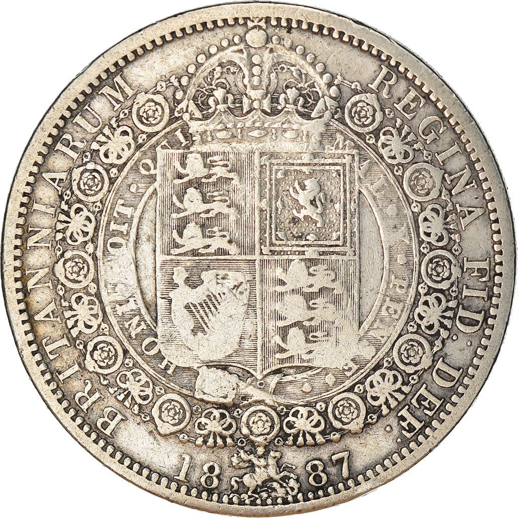 United Kingdom | British 1/2 Crown Coin | Silver | Queen Victoria | KM764 | 1887 - 1892