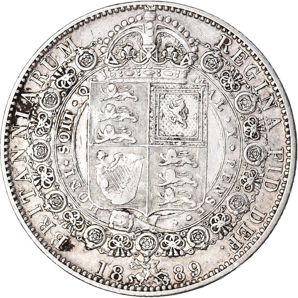 United Kingdom | British 1/2 Crown Coin | Silver | Queen Victoria | KM764 | 1887 - 1892