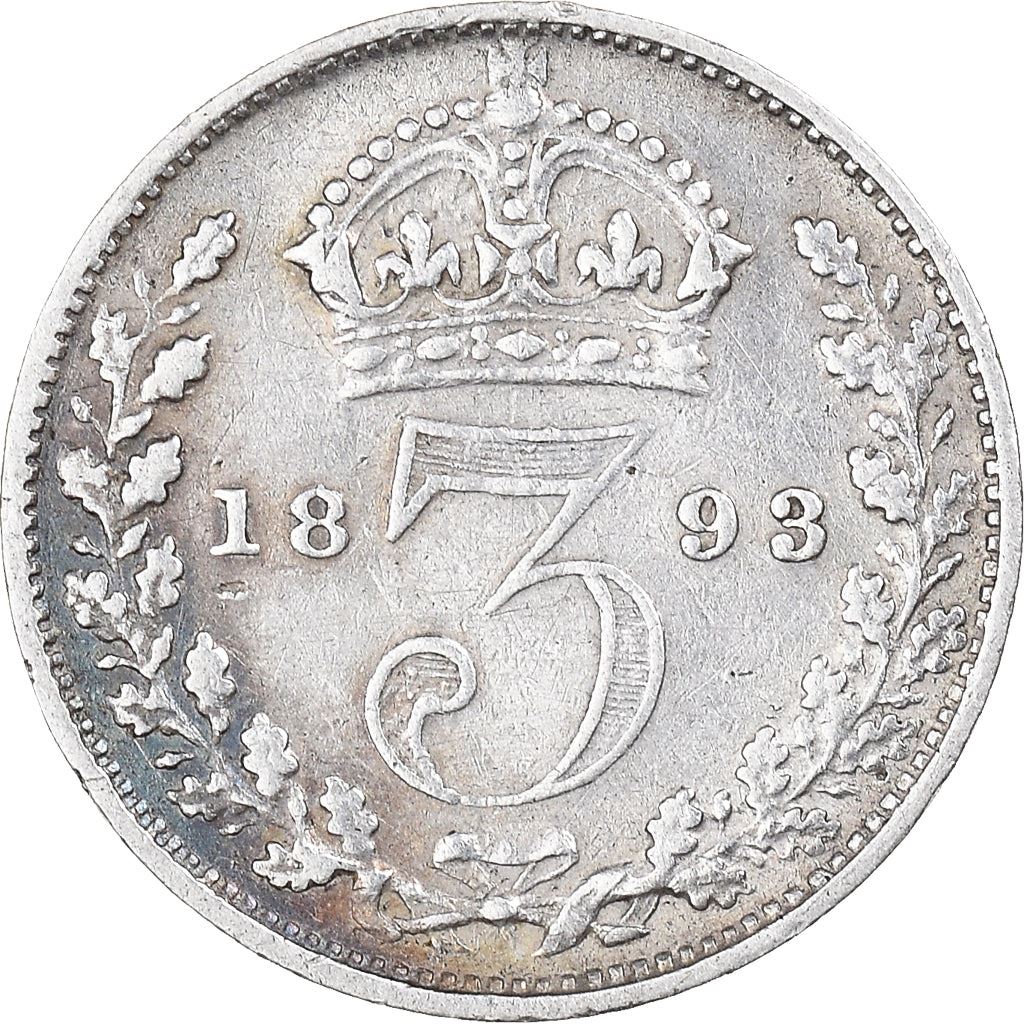 United Kingdom | British 3 Pence Coin | Queen Victoria | Silver | KM758 | 1887 - 1893