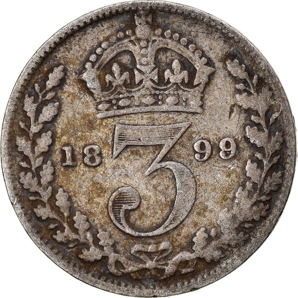 United Kingdom | British 3 Pence Coin | Silver | Queen Victoria | KM777 | 1893 - 1901