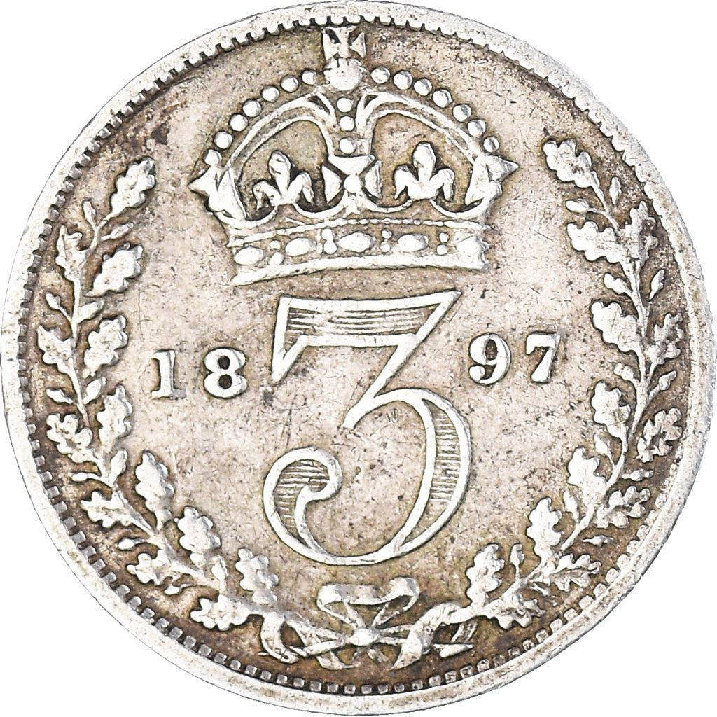 United Kingdom | British 3 Pence Coin | Silver | Queen Victoria | KM777 | 1893 - 1901