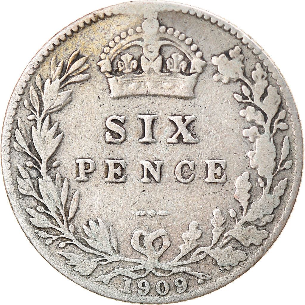 United Kingdom | British 6 Pence Coin | King Edward VII | Silver | KM799 | 1902 - 1910