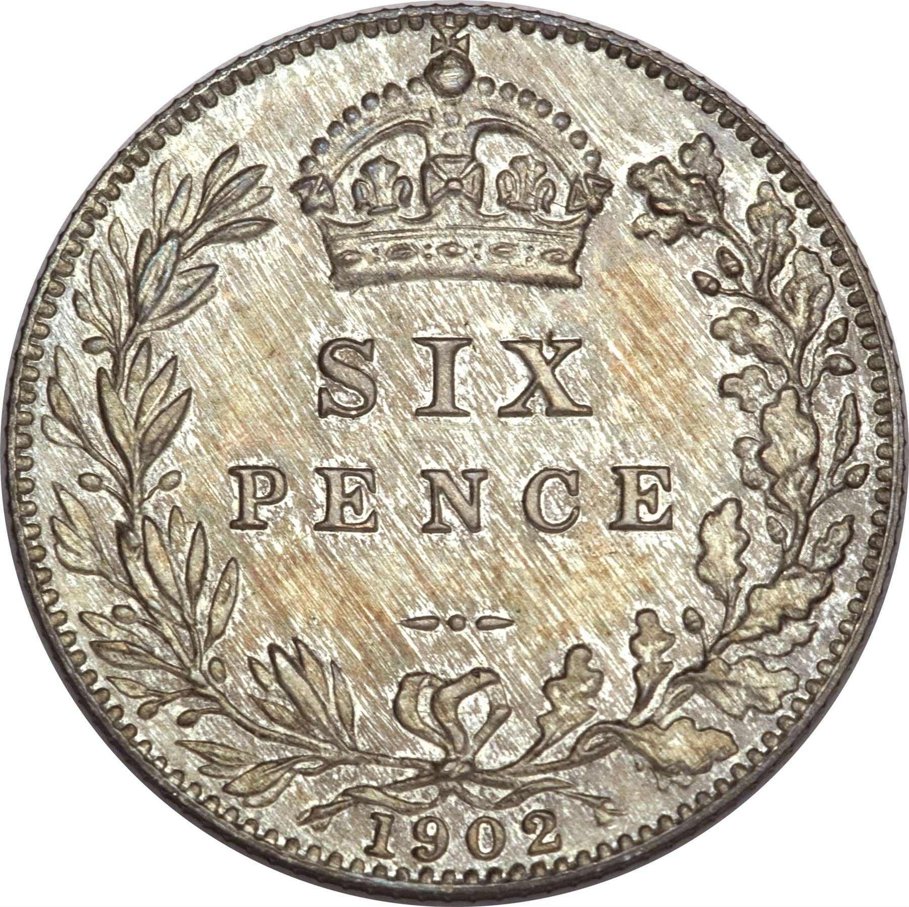 United Kingdom | British 6 Pence Coin | King Edward VII | Silver | KM799 | 1902 - 1910