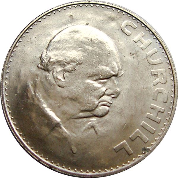 United Kingdom Coin 1 Crown | Elizabeth II Churchill | 1965