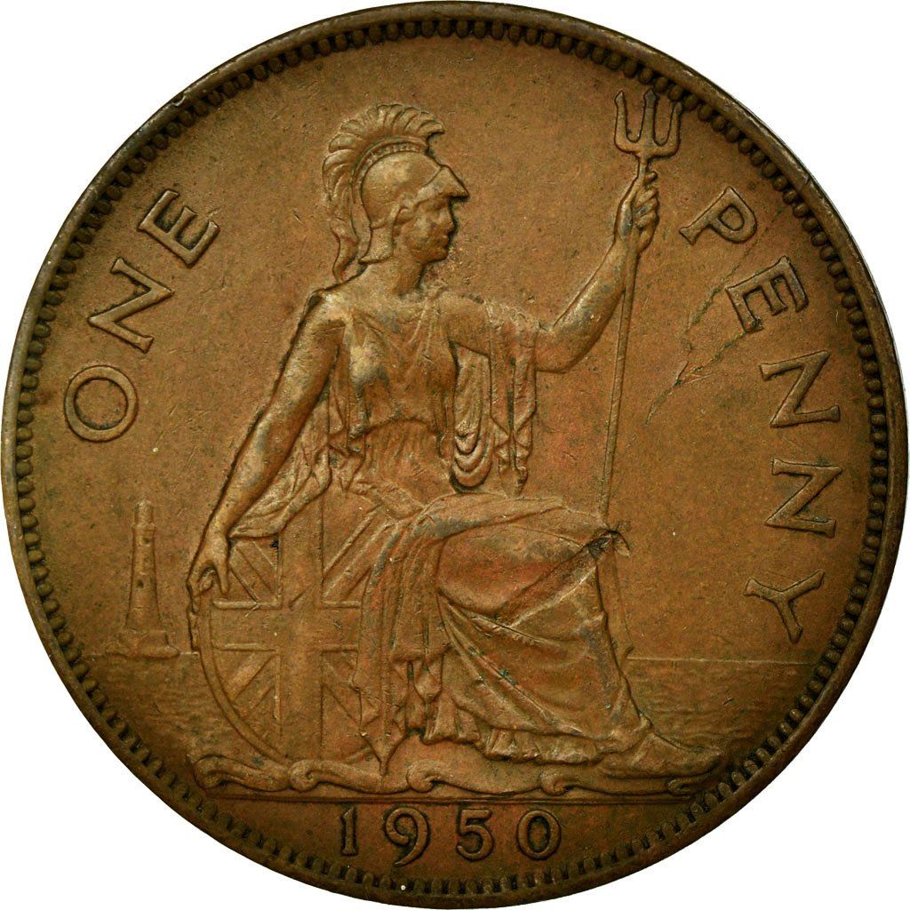 United Kingdom Coin 1 Penny | George VI without 'IND:IMP' | 1949 - 1952