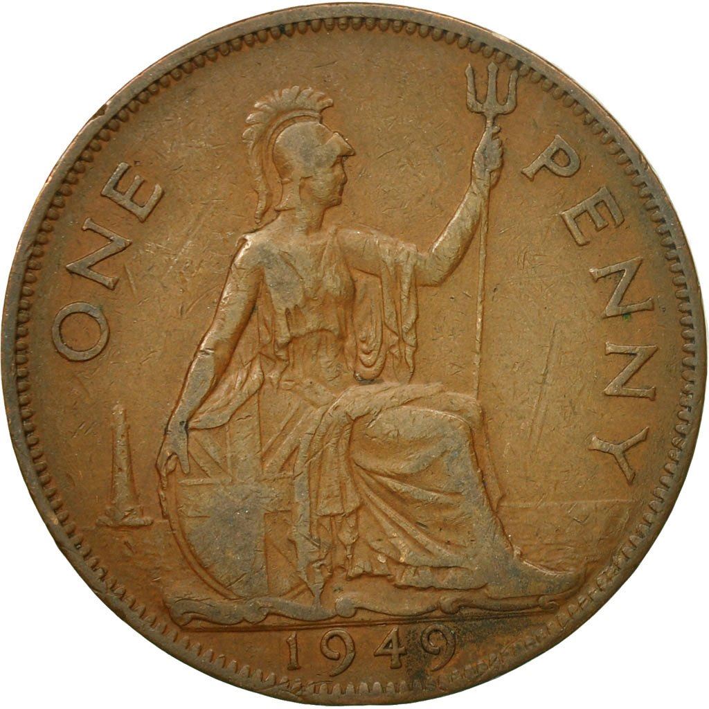 United Kingdom Coin 1 Penny | George VI without 'IND:IMP' | 1949 - 1952