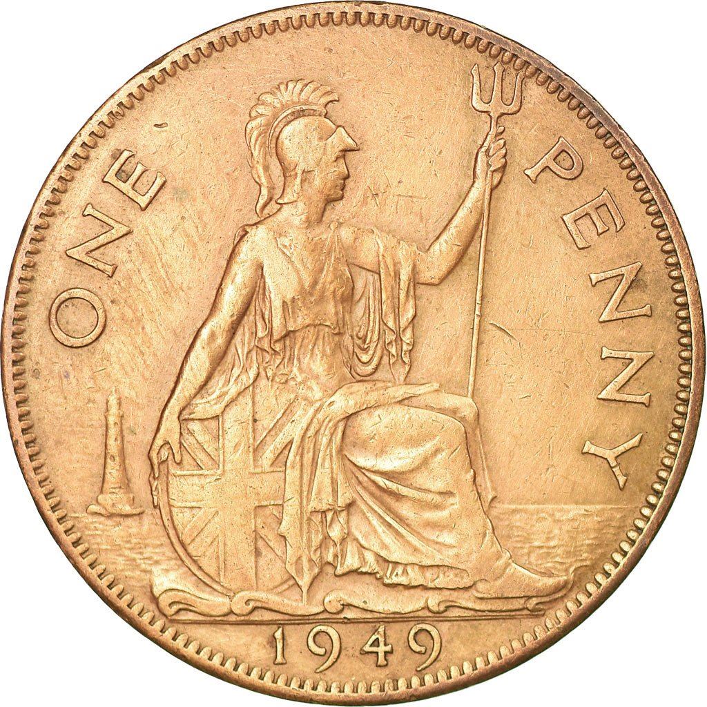 United Kingdom Coin 1 Penny | George VI without 'IND:IMP' | 1949 - 1952