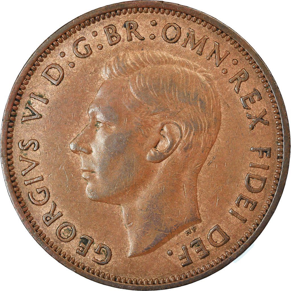 United Kingdom Coin 1 Penny | George VI without 'IND:IMP' | 1949 - 1952