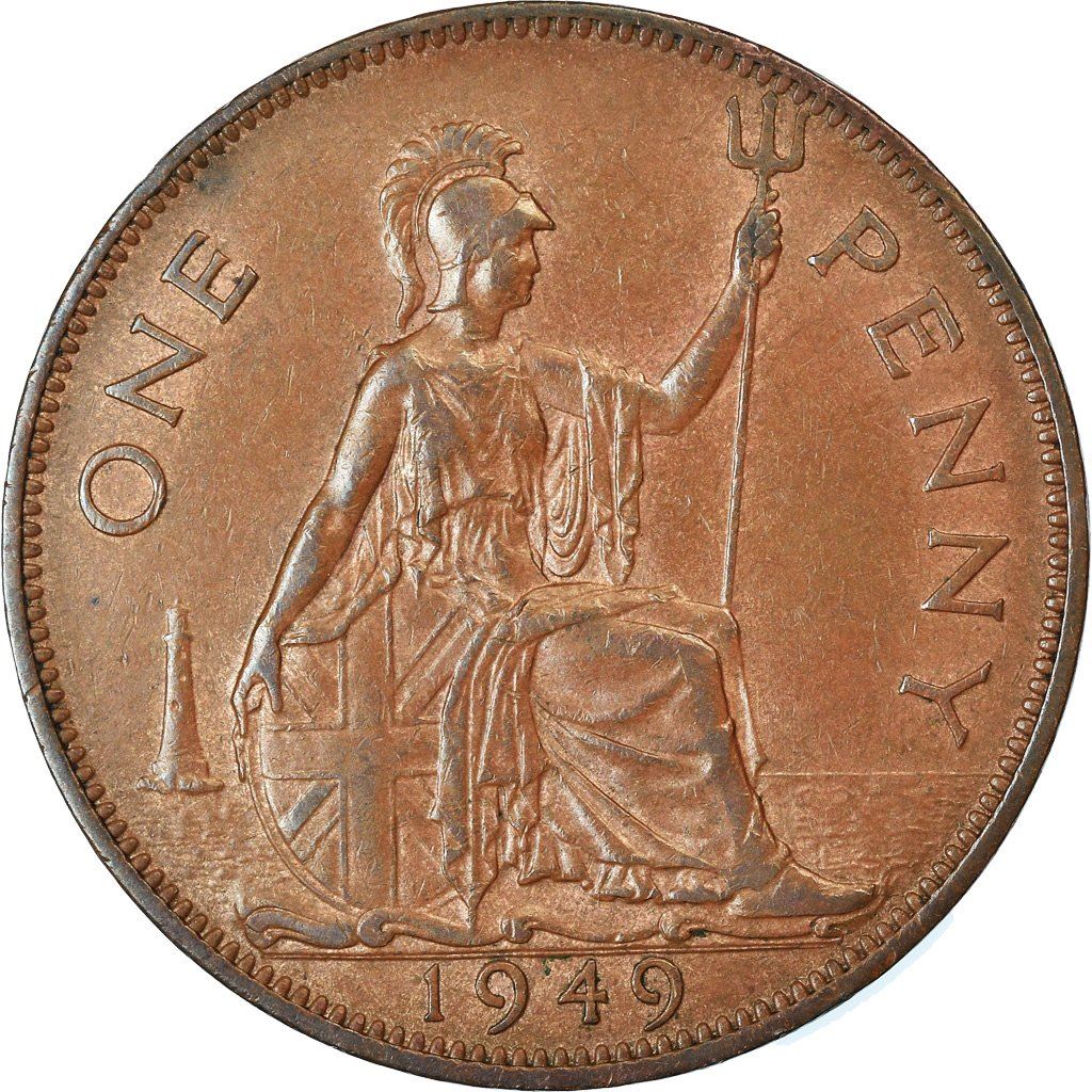 United Kingdom Coin 1 Penny | George VI without 'IND:IMP' | 1949 - 1952