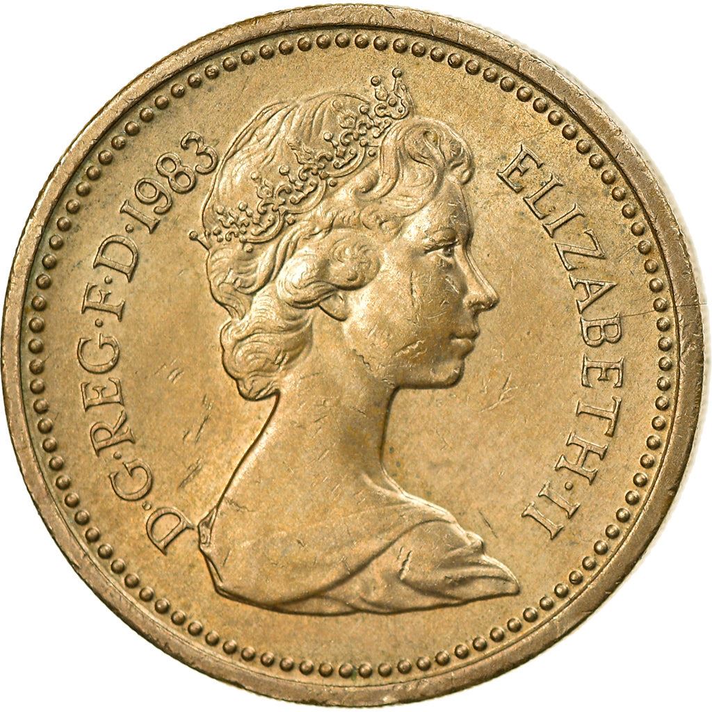 United Kingdom Coin 1 Pound | Elizabeth II 2nd portrait | Royal Arms | 1983