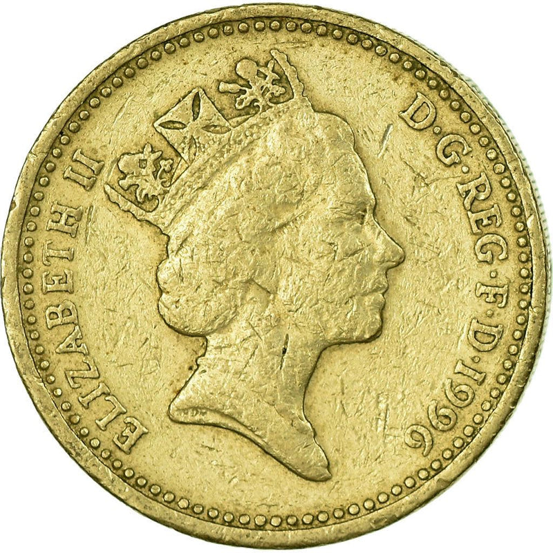 United Kingdom Coin 1 Pound Elizabeth II 3rd portrait Celtic Cross