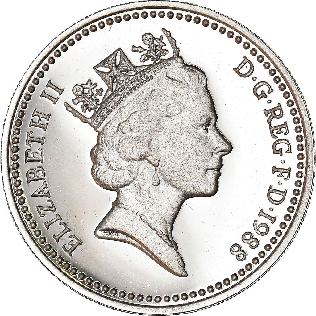 United Kingdom Coin 1 Pound | Elizabeth II 3rd portrait | Northern Irish Flax | 1986 - 1991