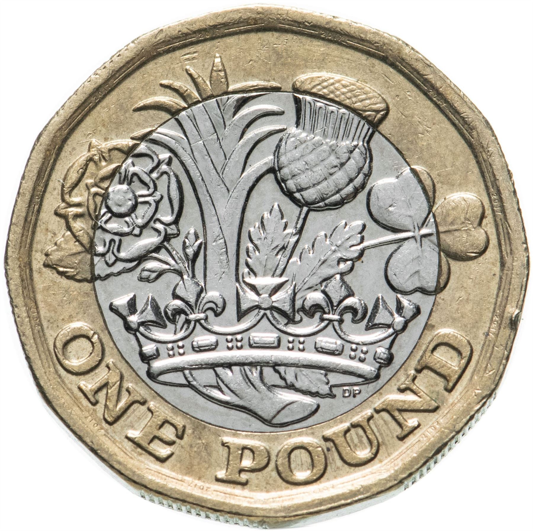 United Kingdom Coin 1 Pound | Elizabeth II 5th portrait | Nations of the Crown | 2016 - 2021