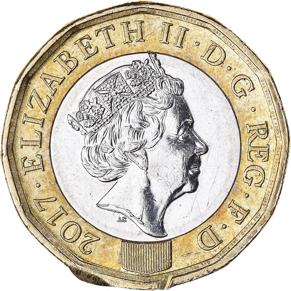 United Kingdom Coin 1 Pound | Elizabeth II 5th portrait | Nations of the Crown | 2016 - 2021