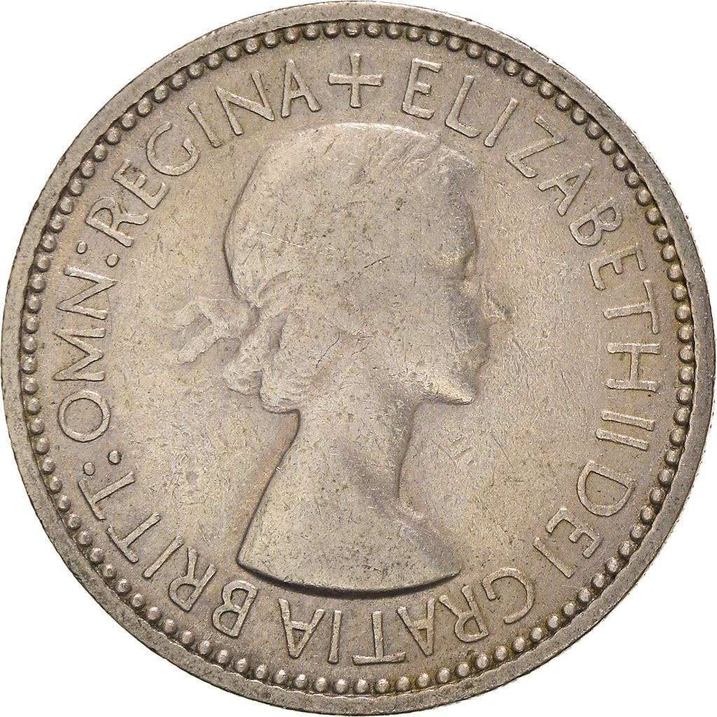 United Kingdom Coin 1 Shilling | Elizabeth II English shield | with 'BRITT:OMN' | 1953