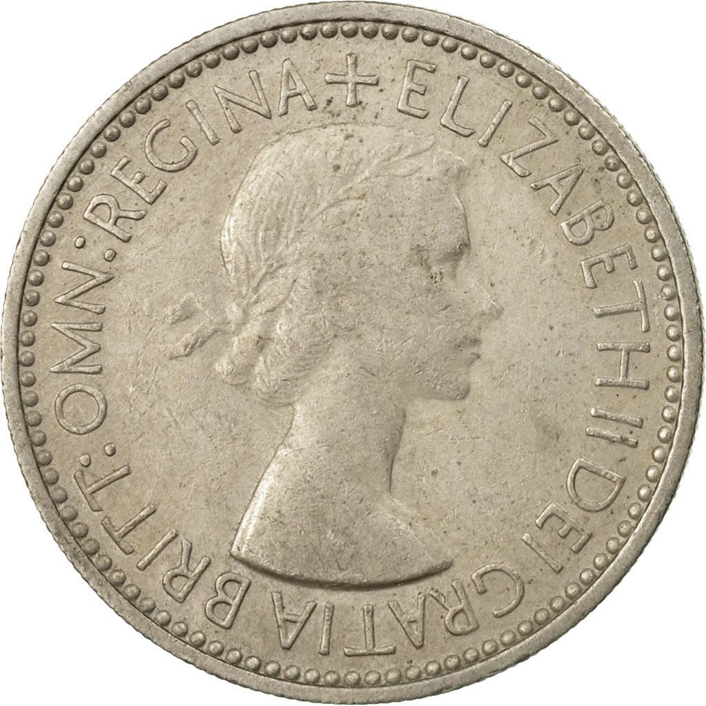 United Kingdom Coin 1 Shilling | Elizabeth II Scottish shield | with 'BRITT:OMN' | 1953