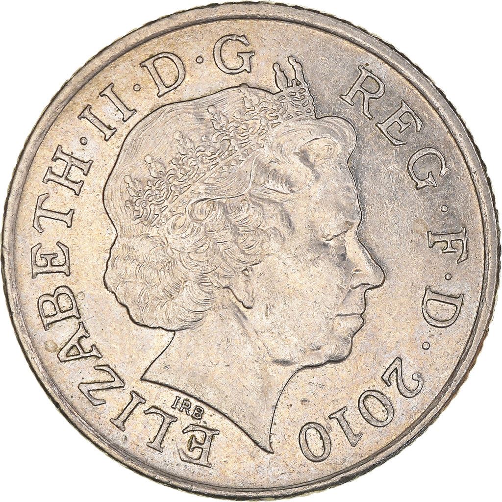 United Kingdom Coin 10 Pence | Elizabeth II 4th portrait | Royal Shield, non|magnetic | 2008 - 2010