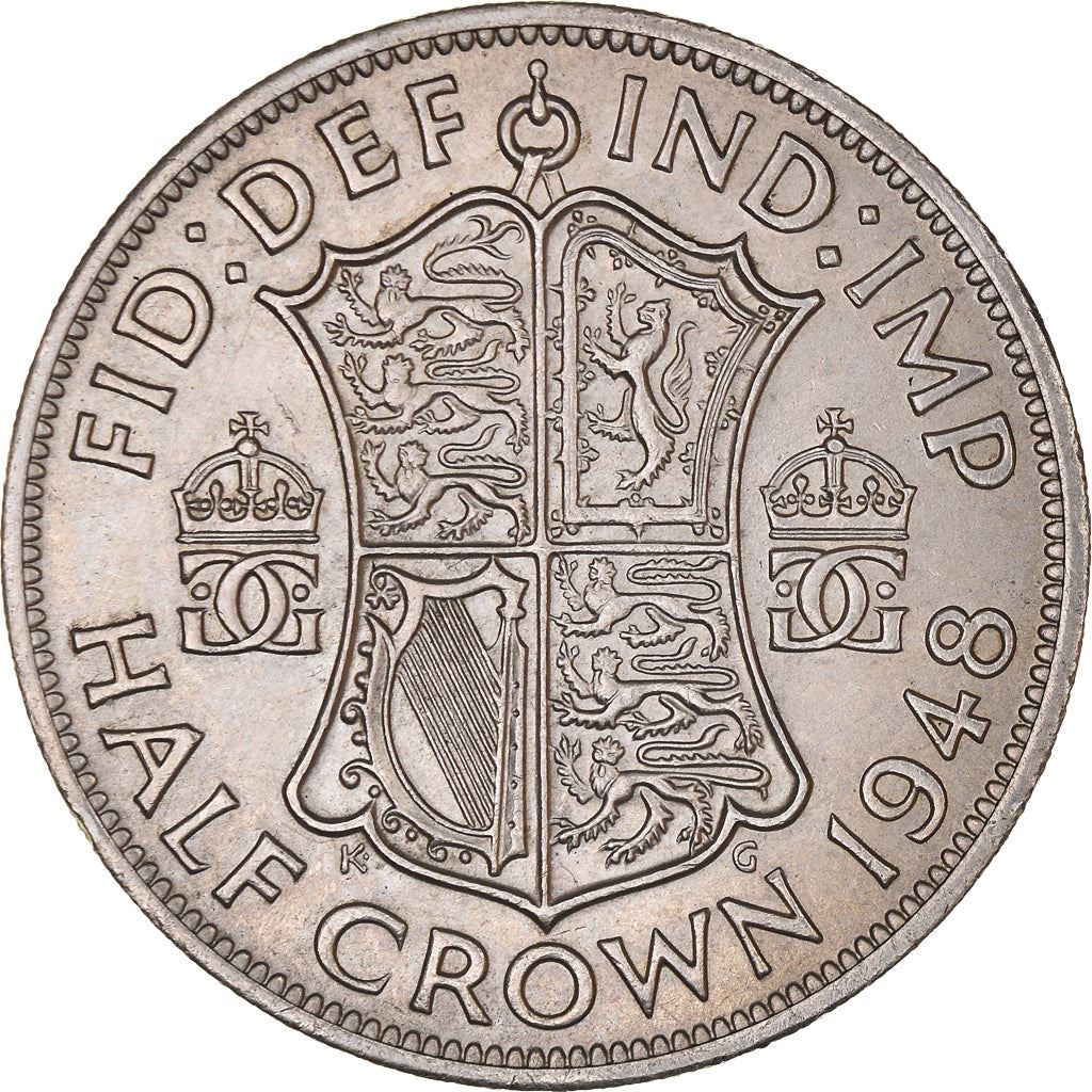 United Kingdom Coin ½ Crown | George VI 2nd type | with 'IND:IMP' | 1947 - 1948