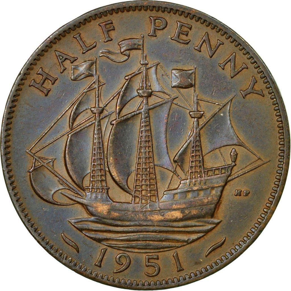 United Kingdom Coin ½ Penny | George VI without 'IND:IMP' | 1949 - 1952