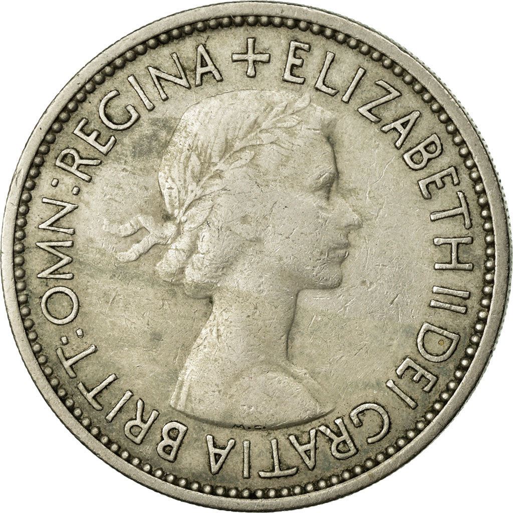 United Kingdom Coin 2 Shillings | Elizabeth II 1st portrait | with 'BRITT:OMN' | 1953