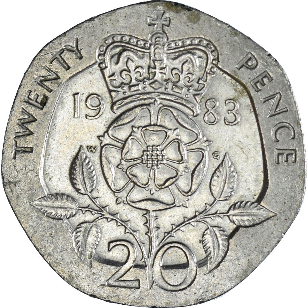 United Kingdom Coin 20 Pence | Elizabeth II 2nd portrait | 1982 - 1984