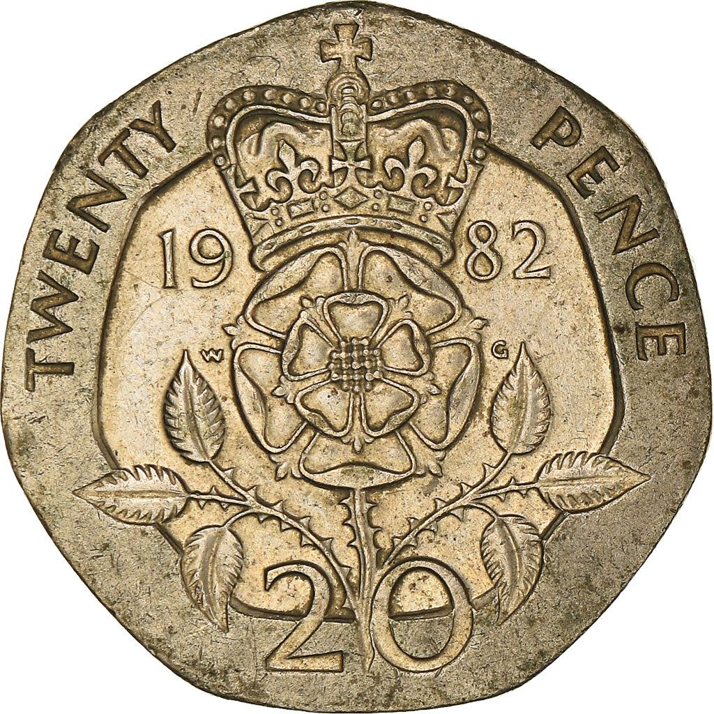 United Kingdom Coin 20 Pence | Elizabeth II 2nd portrait | 1982 - 1984