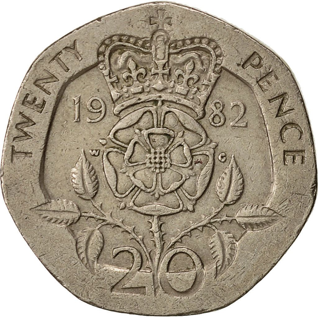 United Kingdom Coin 20 Pence | Elizabeth II 2nd portrait | 1982 - 1984