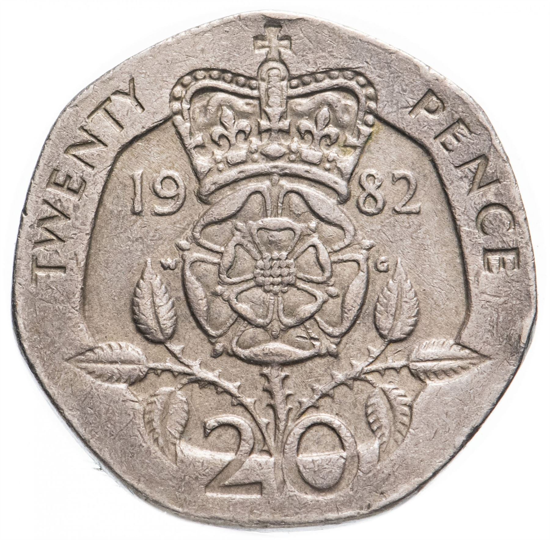 United Kingdom Coin 20 Pence | Elizabeth II 2nd portrait | 1982 - 1984