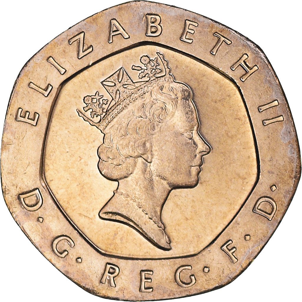 United Kingdom Coin 20 Pence | Elizabeth II 3rd portrait | 1985 - 1997