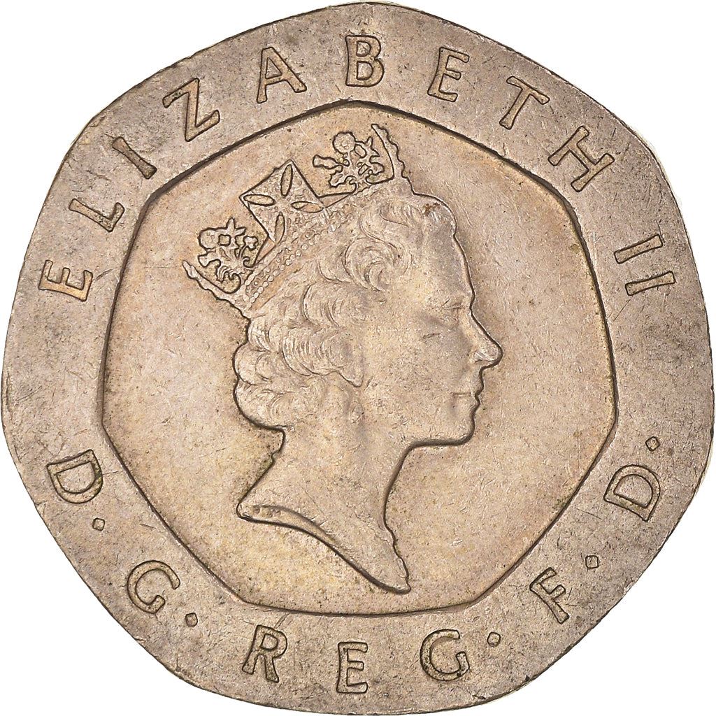 United Kingdom Coin 20 Pence | Elizabeth II 3rd portrait | 1985 - 1997