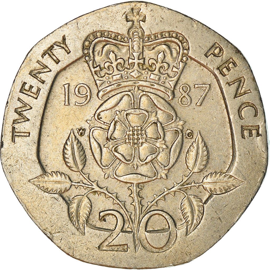 United Kingdom Coin 20 Pence | Elizabeth II 3rd portrait | 1985 - 1997