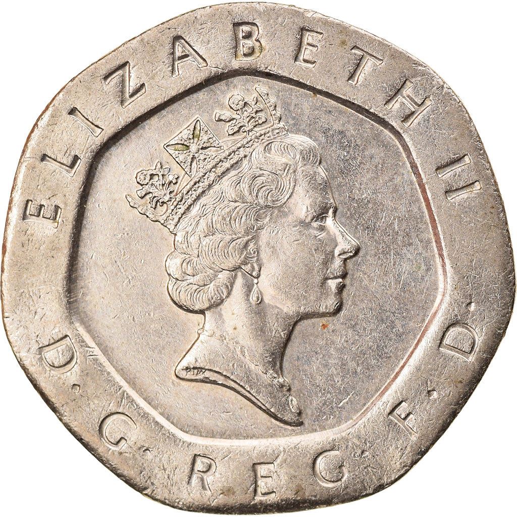 United Kingdom Coin 20 Pence | Elizabeth II 3rd portrait | 1985 - 1997