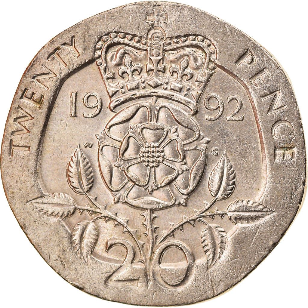 United Kingdom Coin 20 Pence | Elizabeth II 3rd portrait | 1985 - 1997