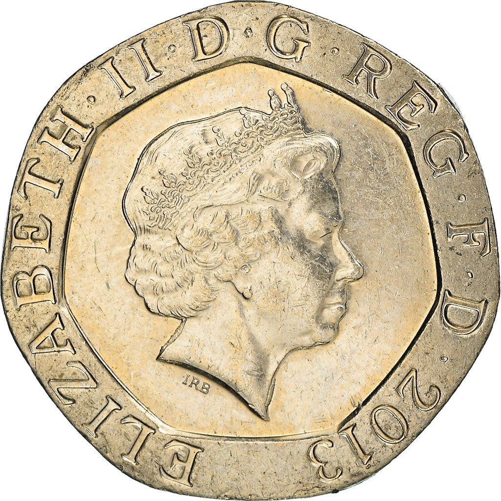 United Kingdom Coin 20 Pence | Elizabeth II 4th portrait | Royal Shield | 2008 - 2015