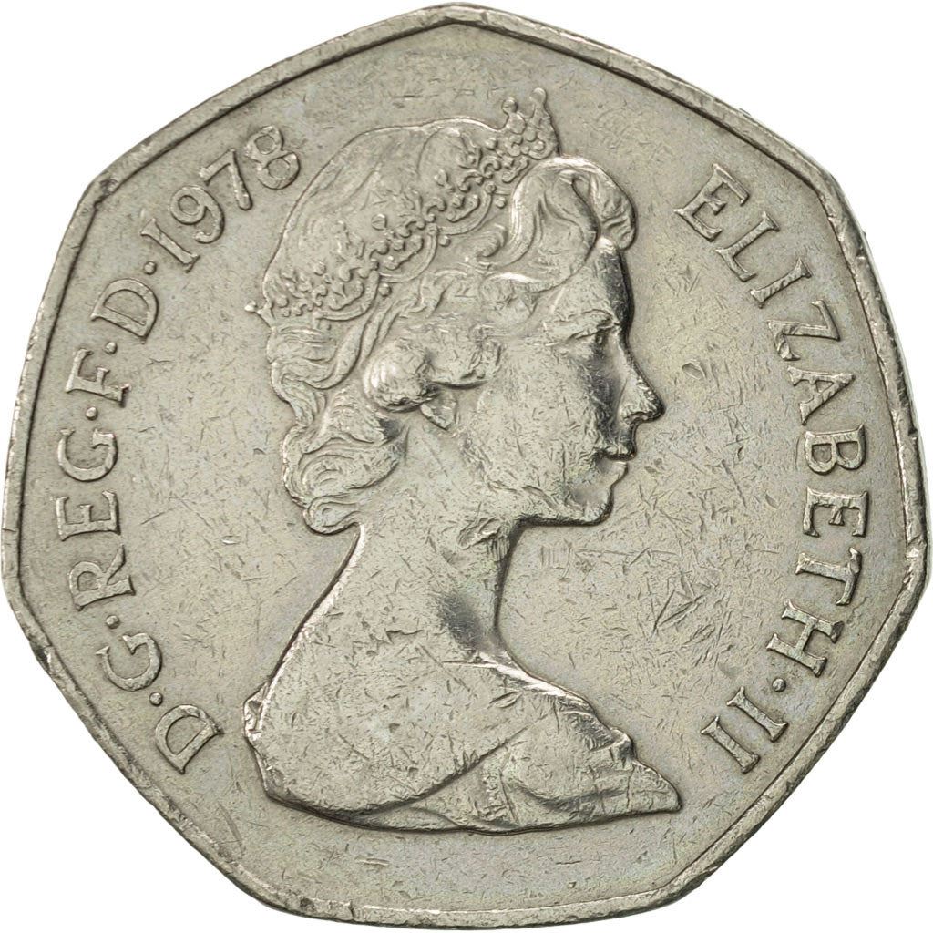 United Kingdom Coin 50 New Pence | Elizabeth II 2nd portrait | 1969 - 1981