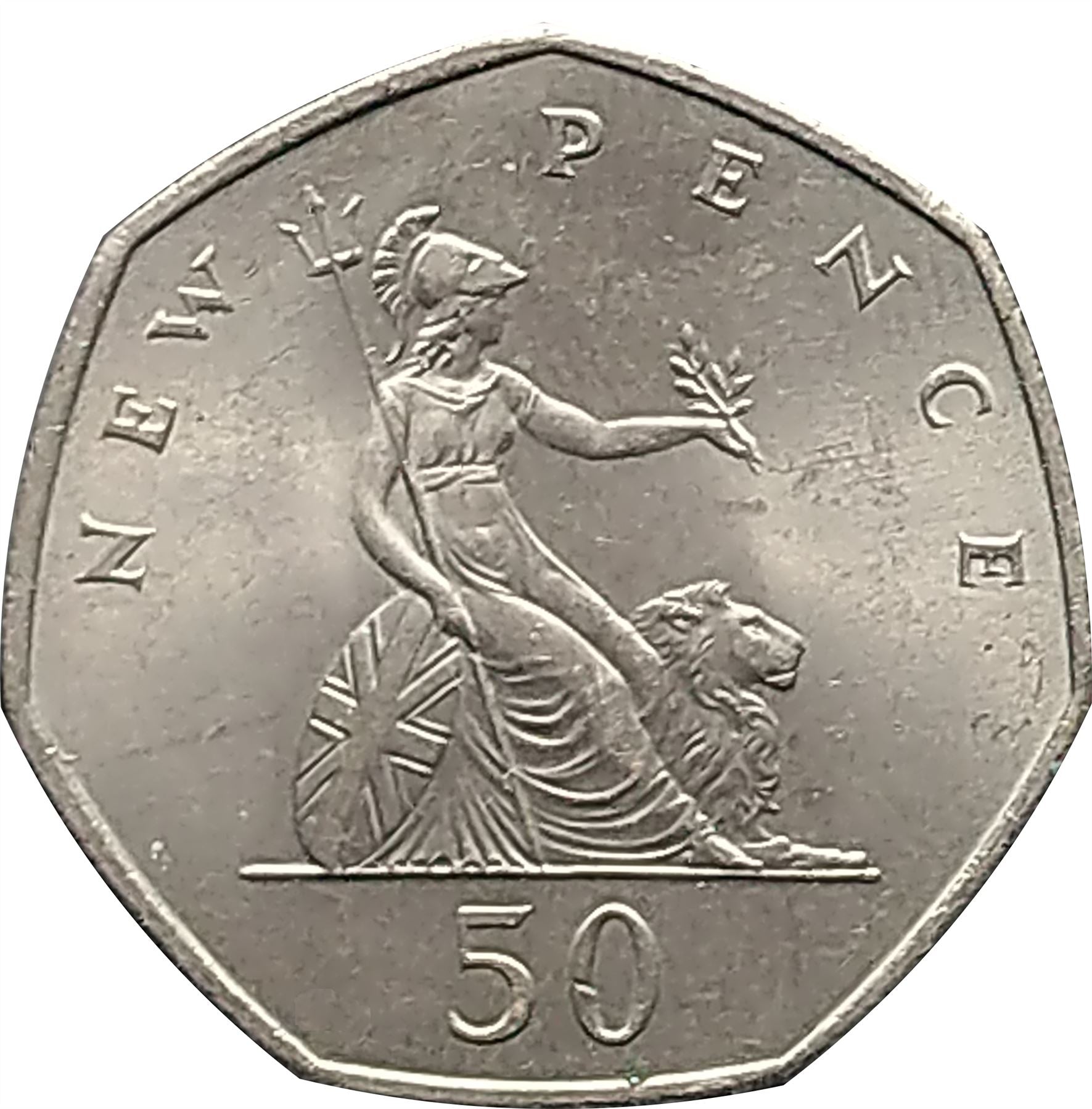 United Kingdom Coin 50 New Pence | Elizabeth II 2nd portrait | 1969 - 1981