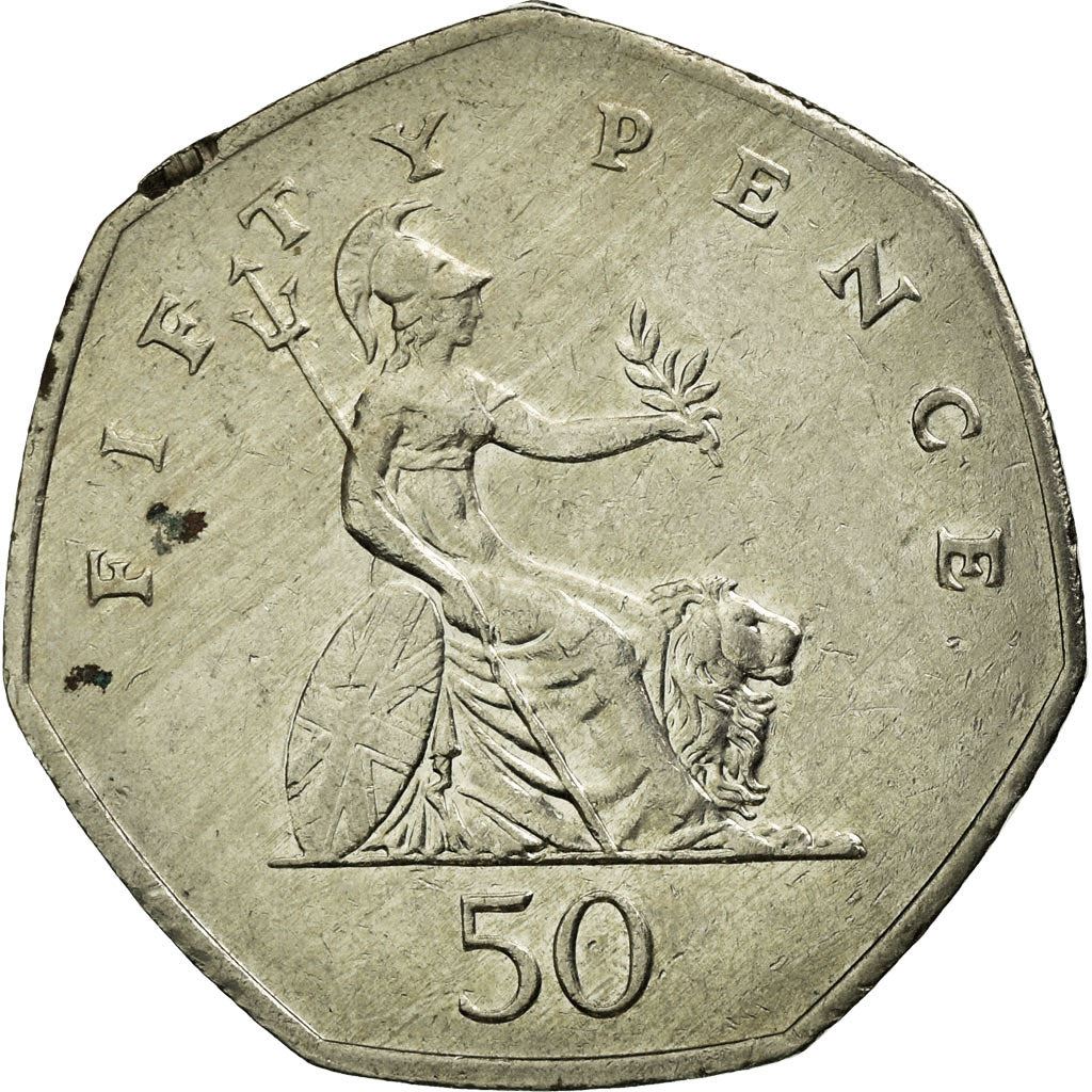 United Kingdom Coin 50 Pence | Elizabeth II 4th portrait | Britannia | 1998 - 2009