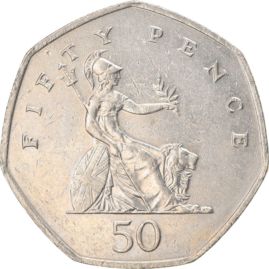 United Kingdom Coin 50 Pence | Elizabeth II 4th portrait | Britannia | 1998 - 2009