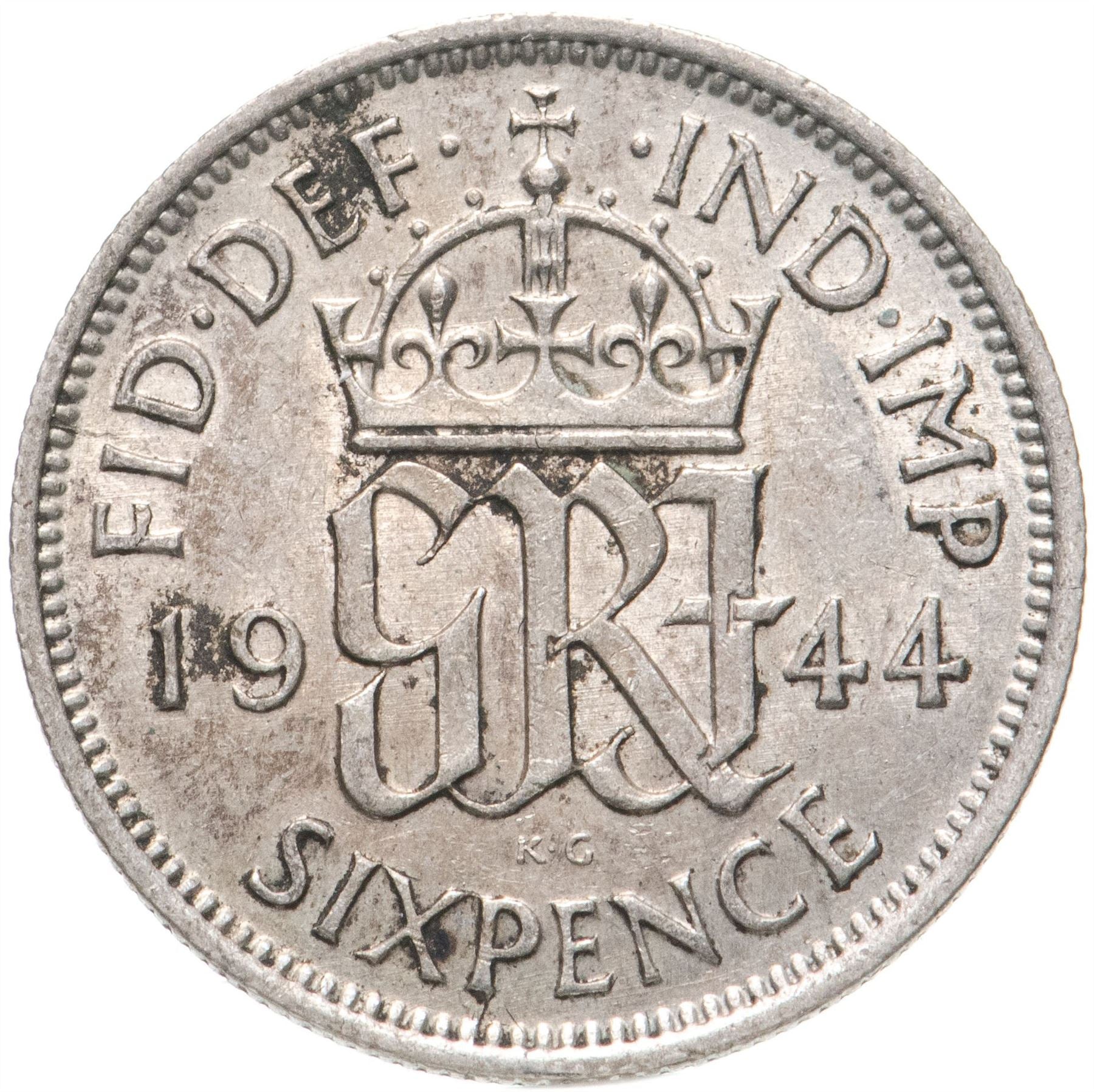 United Kingdom Coin 6 Pence | George VI 1st 1937 - 1946