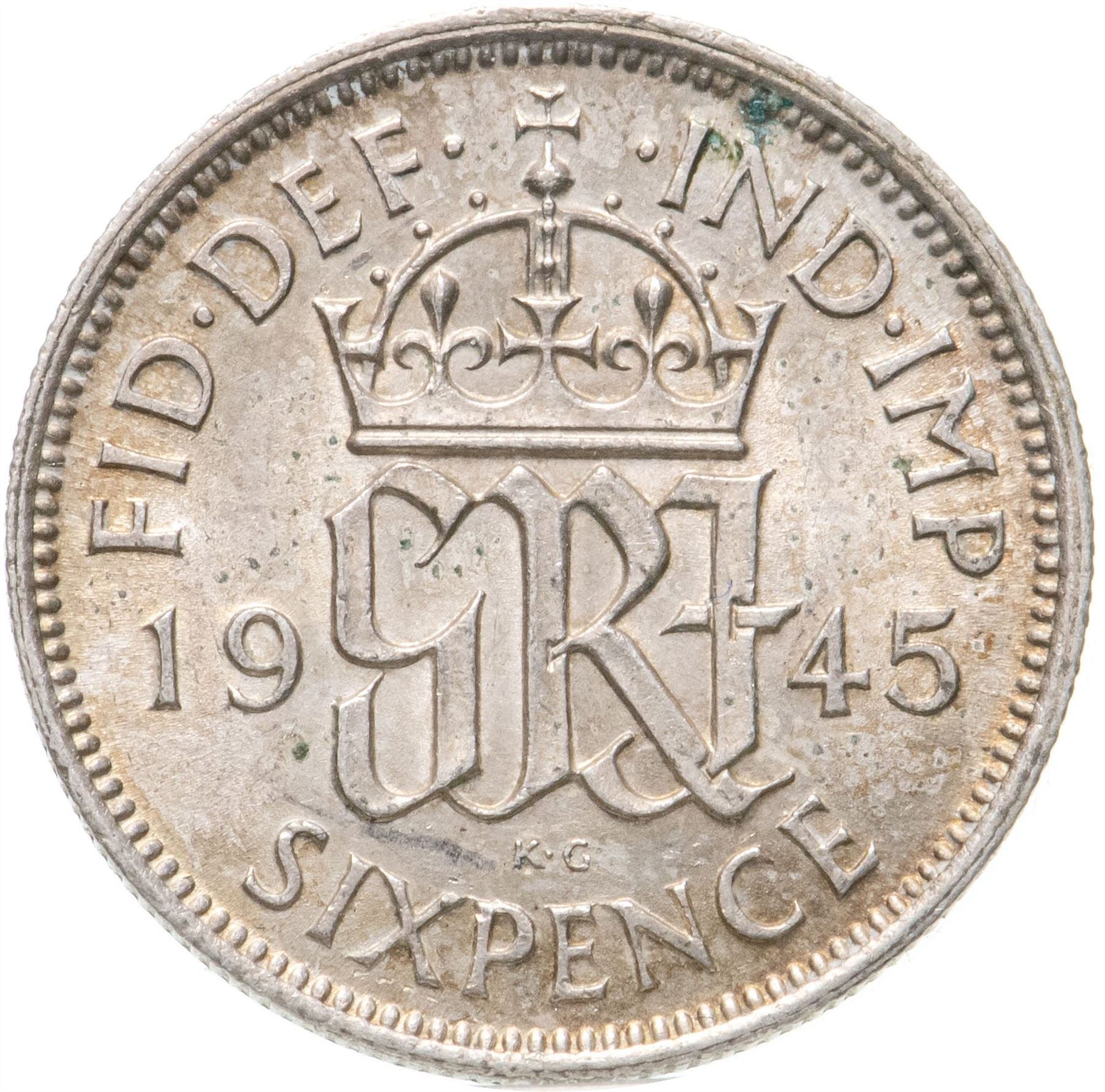 United Kingdom Coin 6 Pence | George VI 1st 1937 - 1946