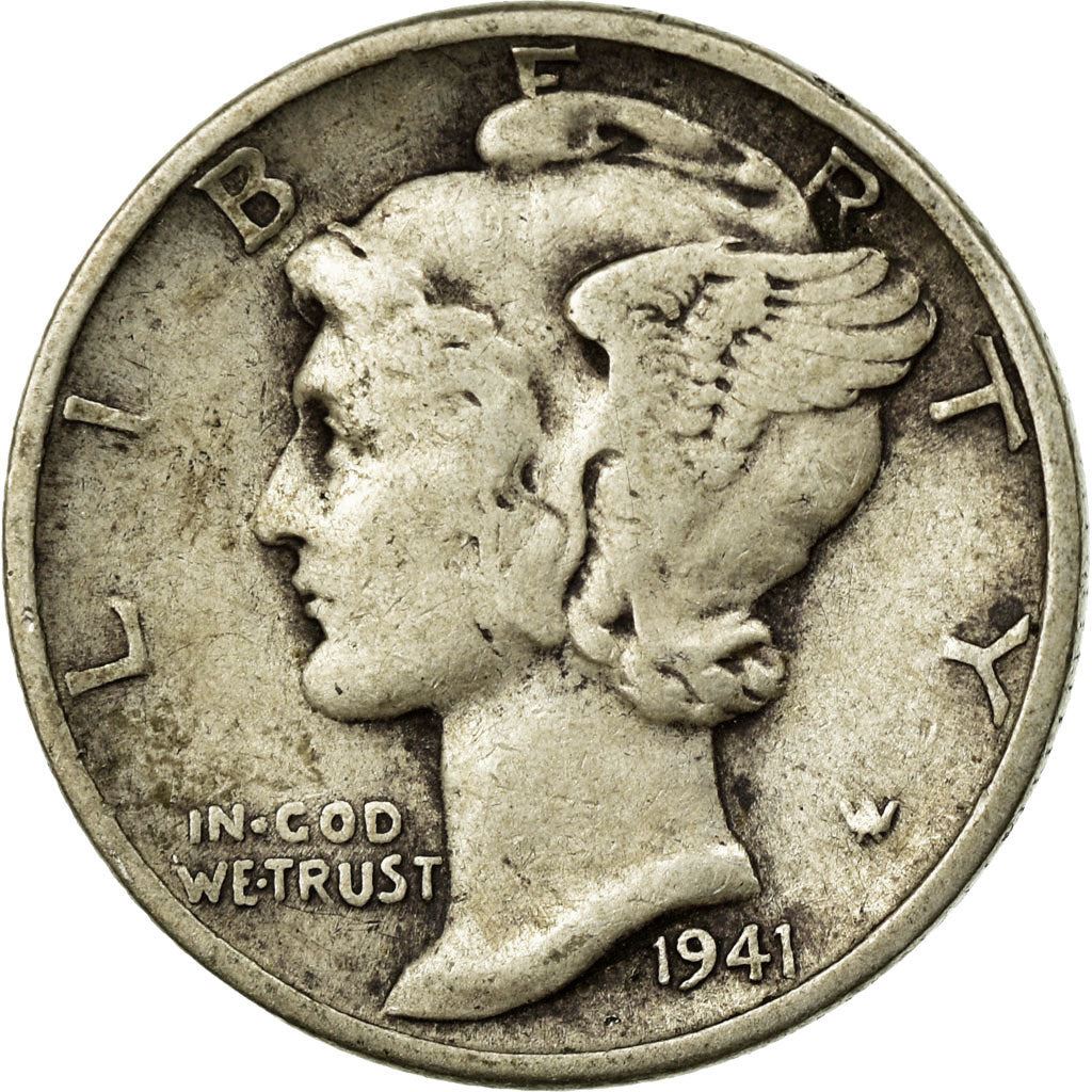 United States | 1 Dime Coin | Lady Liberty | Phrygian cap | KM140 | 1916 - 1945