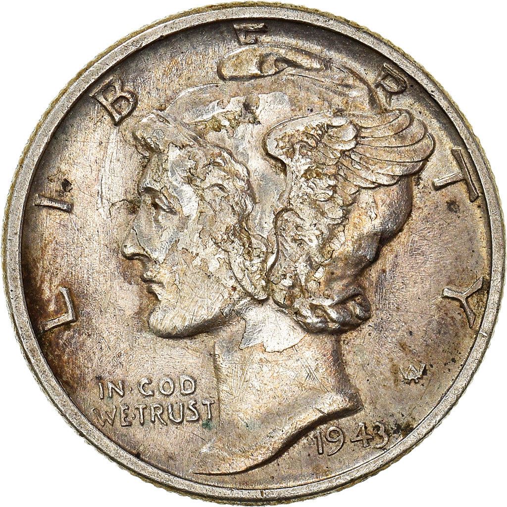 United States | 1 Dime Coin | Lady Liberty | Phrygian cap | KM140 | 1916 - 1945