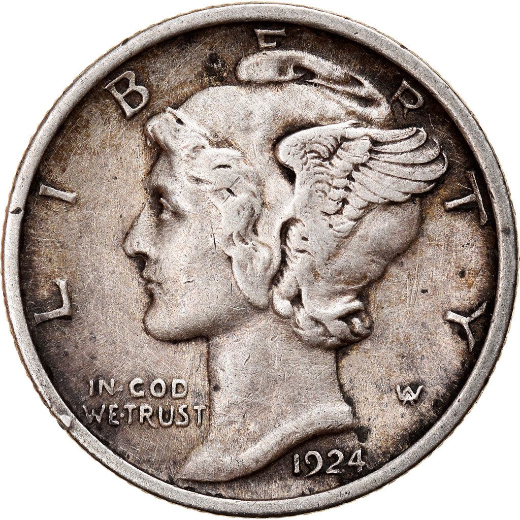 United States | 1 Dime Coin | Lady Liberty | Phrygian cap | KM140 | 1916 - 1945