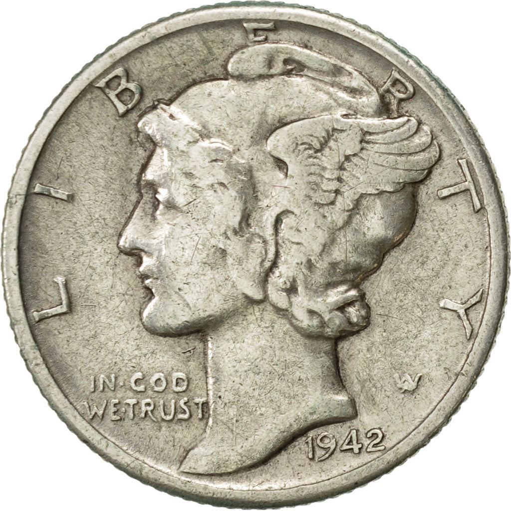 United States | 1 Dime Coin | Lady Liberty | Phrygian cap | KM140 | 1916 - 1945